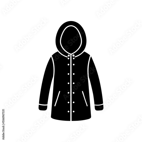 parka icon silhouette on white background.svg
