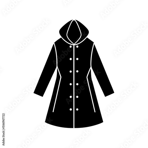 raincoat icon silhouette on white background (1).svg