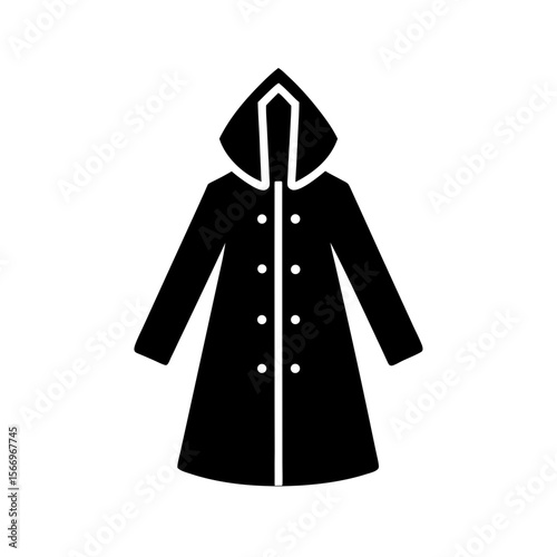 raincoat icon silhouette on white background (3).svg