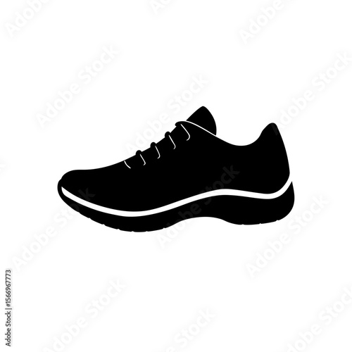 running shoes icon silhouette on white background  (2).svg