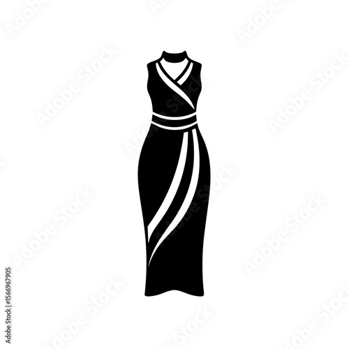 sarong icon silhouette on white background.svg