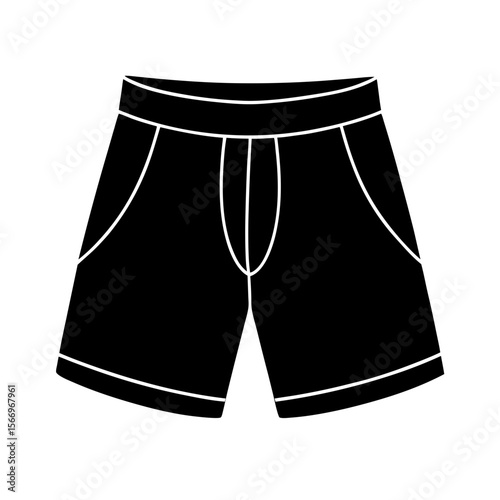 shorts icon silhouette on white background   (2).svg