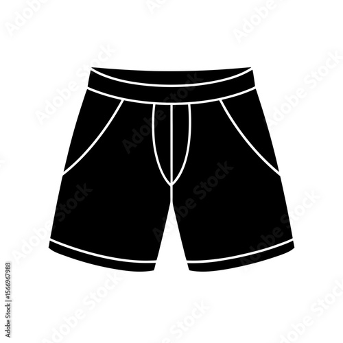 shorts icon silhouette on white background   (3).svg