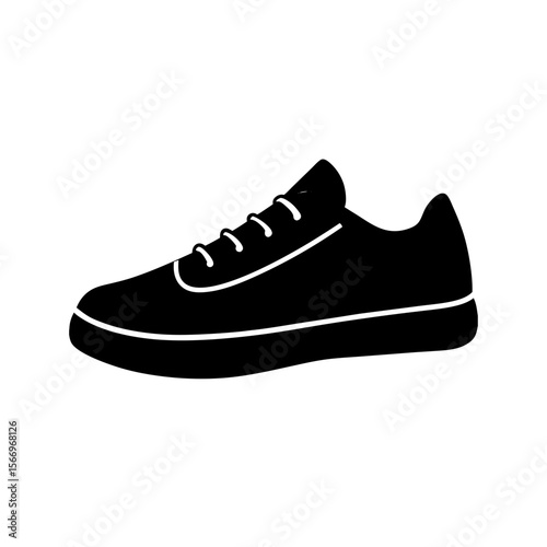 sneakers icon silhouette on white background.svg