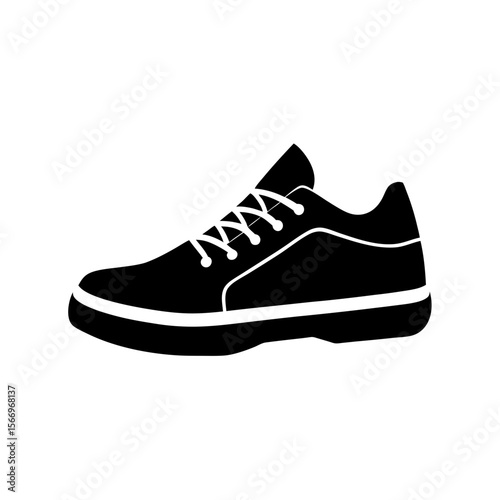 sneakers icon silhouette on white background (3).svg