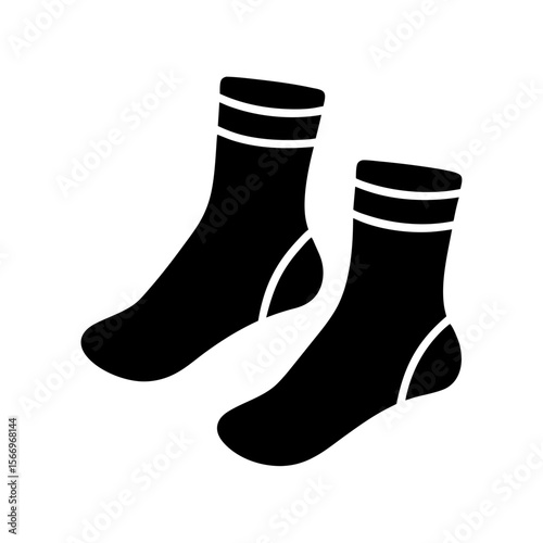socks icon silhouette on white background.svg