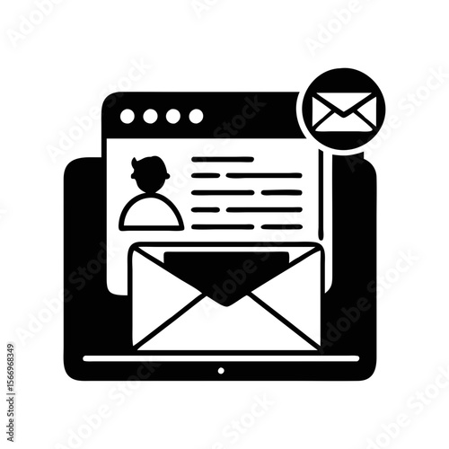 Online communication and notification of new mail arriving on your device