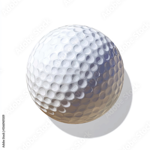 golf ball isolated in White Background, golf ball vector, Flat lay vector illustration