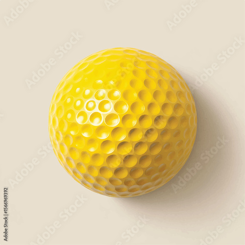 golf ball isolated in White Background, golf ball vector, Flat lay vector illustration