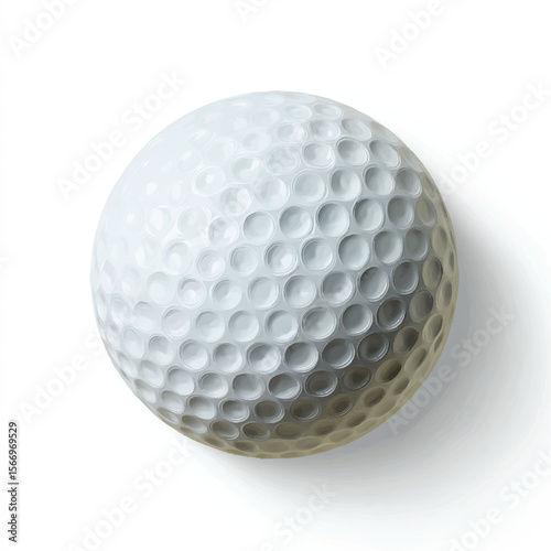 golf ball isolated in White Background, golf ball vector, Flat lay vector illustration
