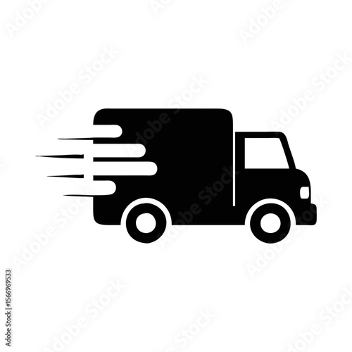 Fast Delivery Truck Symbolizing Speed and Urgent Shipping Services Quickly