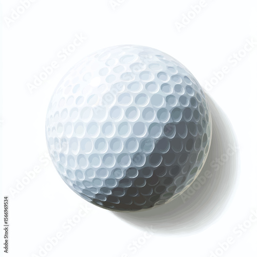 golf ball isolated in White Background, golf ball vector, Flat lay vector illustration