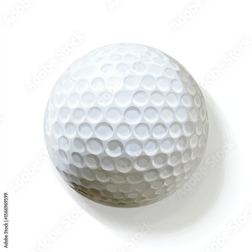 golf ball isolated in White Background, golf ball vector, Flat lay vector illustration