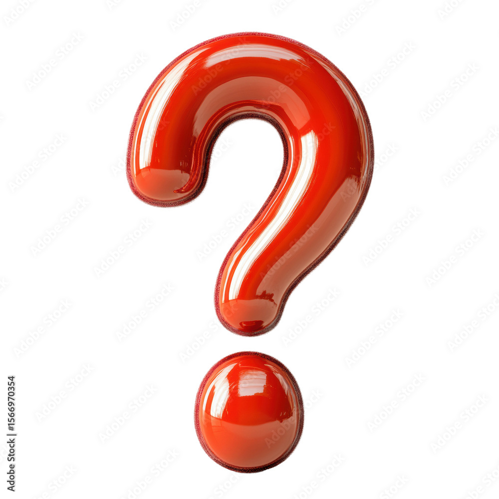 Exploring the symbol of inquiry red question mark in abstract design isolated on transparent background Exploring the symbol of inquiry red question mark in abstract design isolated on transparent background