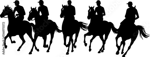 Mountain Ridershorse riding, mountain vector bundle