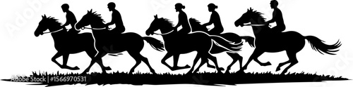 Mountain Ridershorse riding, mountain vector bundle