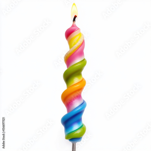 birthday candles isolated on white background