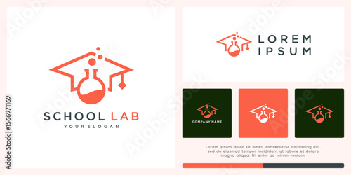 School lab logo design template