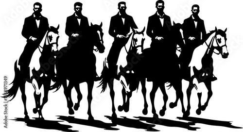 Mountain Ridershorse riding, mountain vector bundle