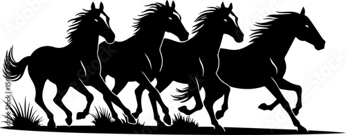 Mountain Trail Cowboys city mountain tree vector bundle