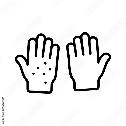 Illustrated hands showing dirt and clean state for hygiene awareness  