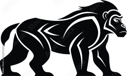 vector illustration of a silhouette of a horse