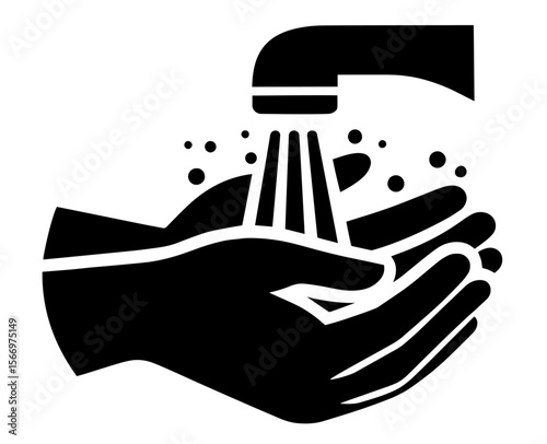 Handwashing with running water and soap. hygiene, disease prevention, sanitation, personal care, infection control and virus protection.