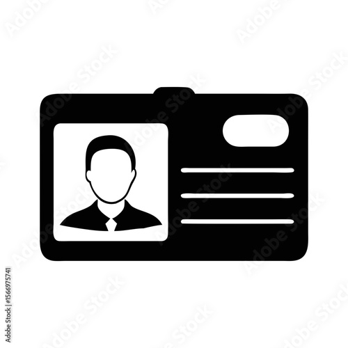 Black and white Identity Card with a portrait and data details