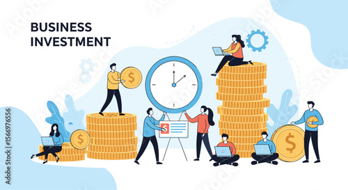 Illustrating the concept of strategic business investment and financial growth for company prosperity
