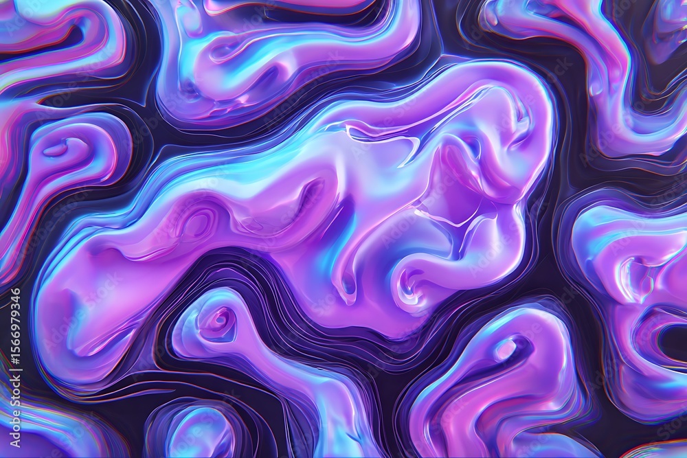 Obraz premium Abstract design with vibrant liquid forms.
