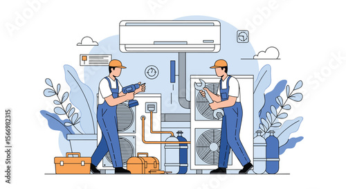Skilled technicians performing professional hvac system installation and maintenance services for optimal home comfort and air quality