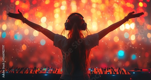 Female DJ Music Festival Energy and Passion