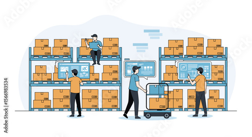 Modern warehouse operations with automated technology and efficient inventory management systems