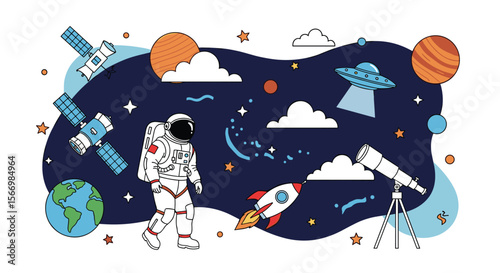 Exploring the vast universe discovering new planets and celestial wonders in outer space adventure