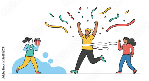 Celebrating a milestone achievement with friends and family recognizing success and accomplishment through teamwork and support