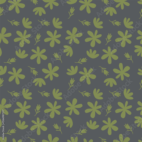 Trendy Floral pattern in the many kind of flowers. Tropical botanical Motifs scattered random. Seamless vector texture. For fashion prints. Printing with in hand drawn style on peach background