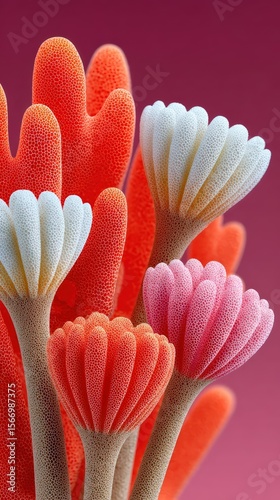 Stunning Close-up of a Red Pink Petal with Pollen - Macro Photography
