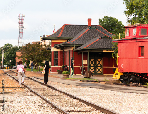 train on railway station