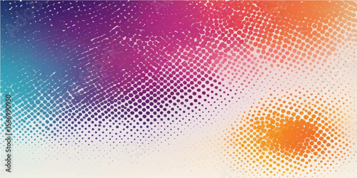 Abstract colorful halftone dot pattern vector illustration for a modern artistic digital background