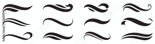 Infinity symbols collection, black infinity vector illustrations on white background. Perfect for logo design, branding, and mathematical representation. Various styles, from classic to artistic 