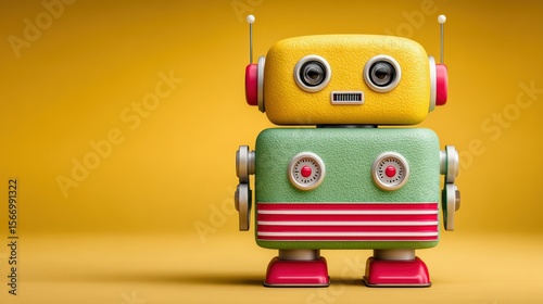 Colorful Plastic Robot Toy - Modern Technology for Kids