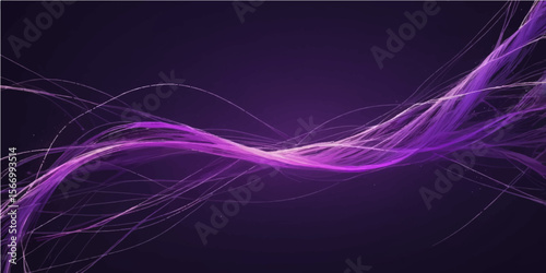 Abstract purple and blue fractal light waves flow in a dynamic, colorful digital art pattern, perfect for a modern design backdrop