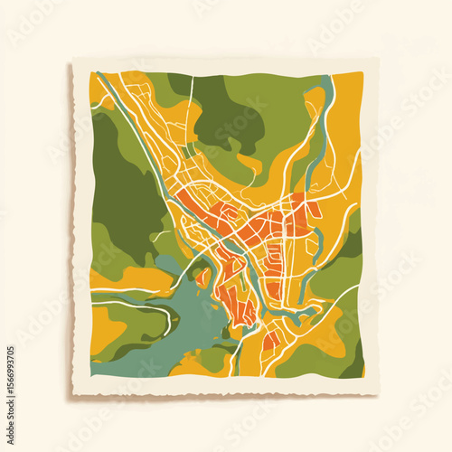 map isolated in White Background, map vector, Flat lay vector illustration