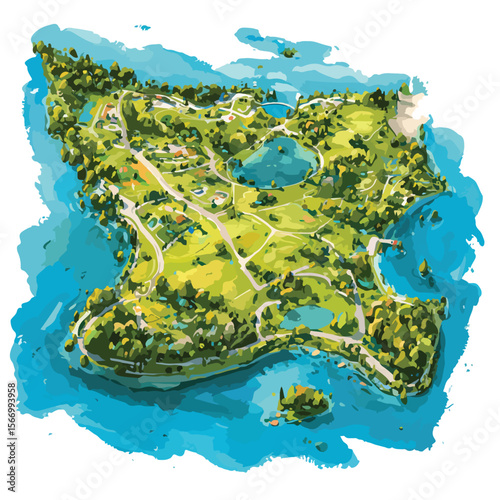 map isolated in White Background, map vector, Flat lay vector illustration