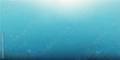 A vibrant blue grunge background evokes the deep sea, with a wave of sunlight filtering through bubbles on the underwater surface, offering a unique texture