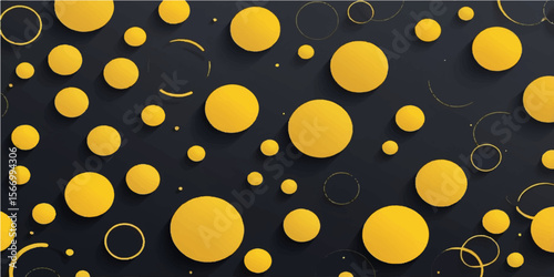 An abstract, seamless orange and yellow Swiss cheese pattern with light circles, perfect for food illustration or a playful water bubble wallpaper design