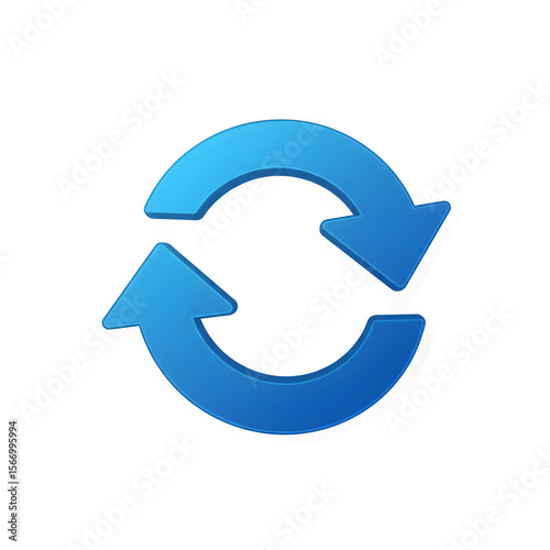 Free Download Dynamic Blue Circular Arrows Icon for Refresh and Synchronization Concepts Isolated on PNG Background. - GFXLoad