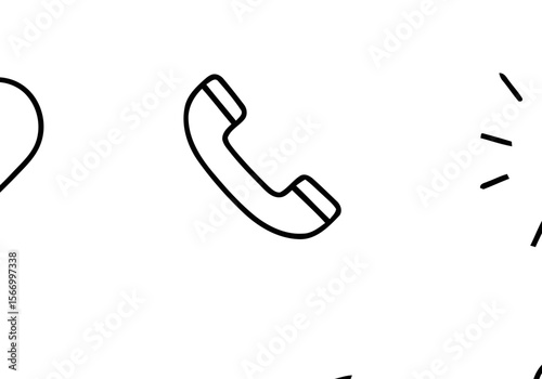 Collection of social media icons including like dislike wifi location and shopping cart in outline style