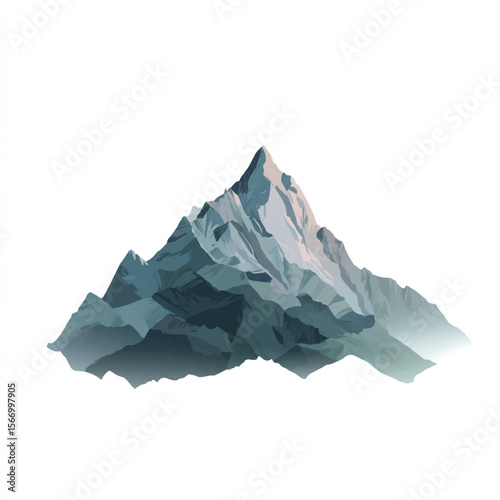 mountain graphic isolated in White Background, mountain graphic vector, Flat lay vector illustration