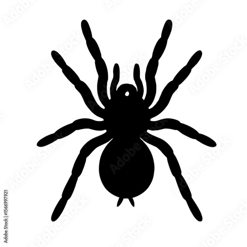Design a black silhouette of a Arizona Blonde Tarantula white background clean vector shape